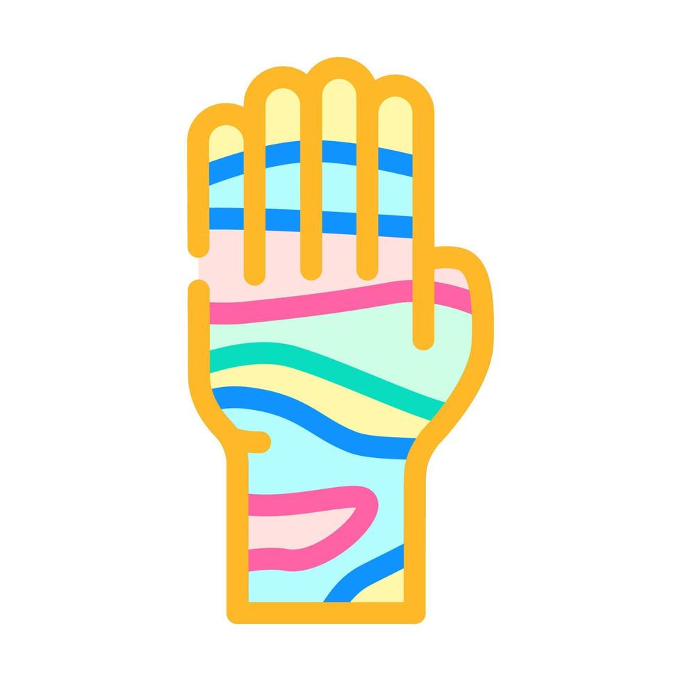 shiatsu brazo y zonas color icono vector ilustración