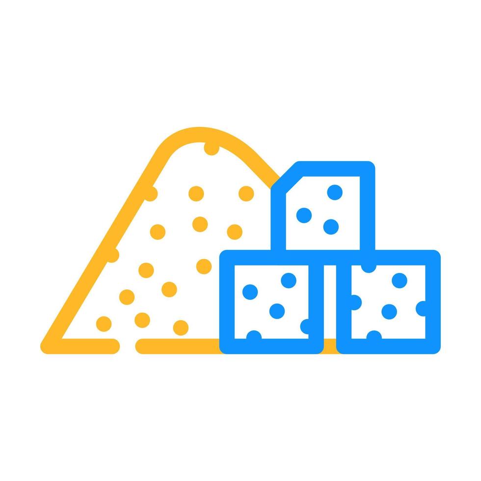 sugar food additives color icon vector illustration