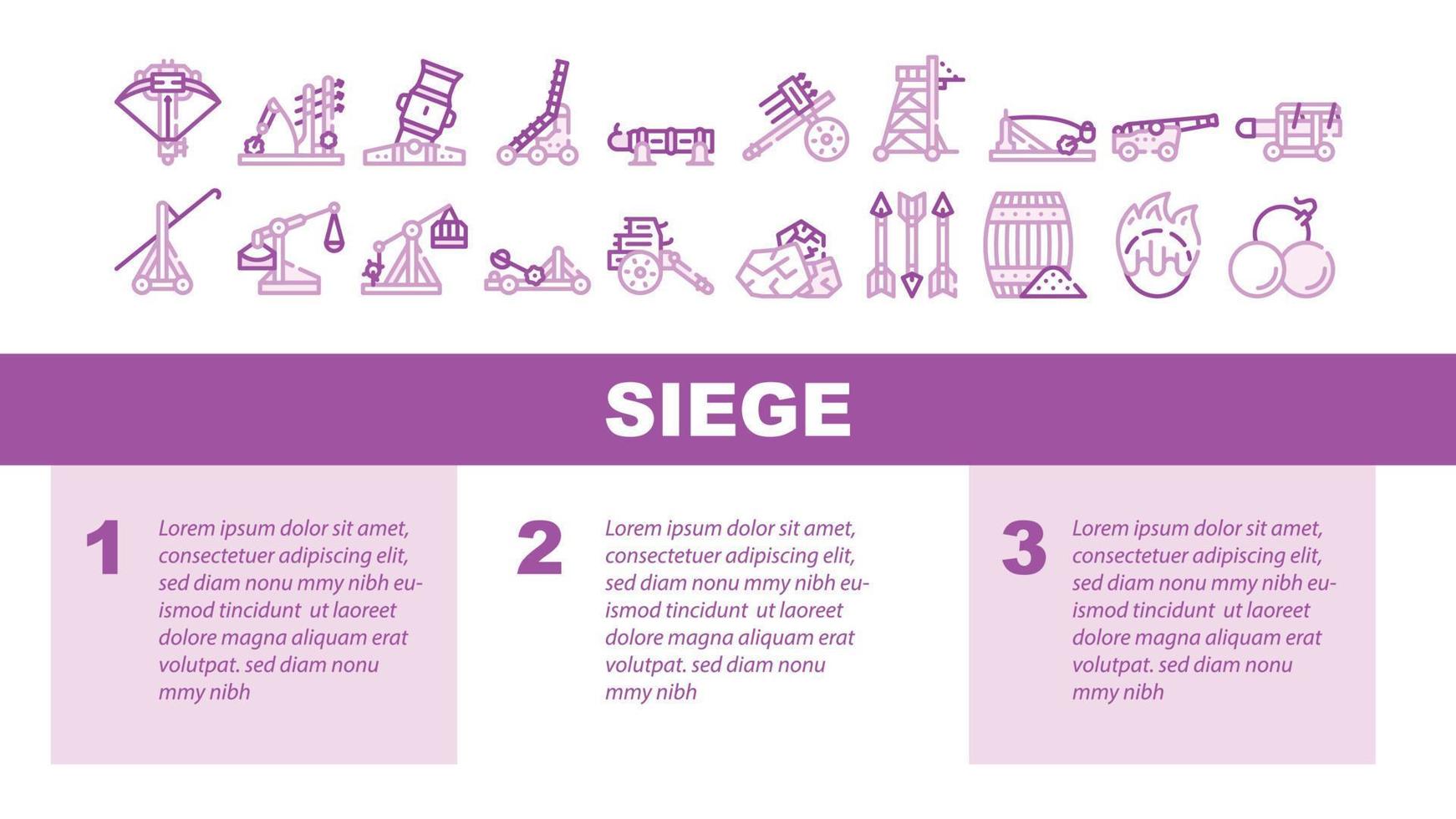 Siege Engine Catapult Landing Header Vector
