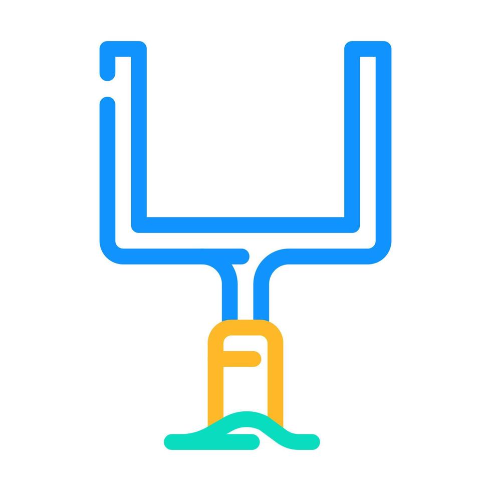 ilustración de vector de icono de color de almohadillas de poste de meta
