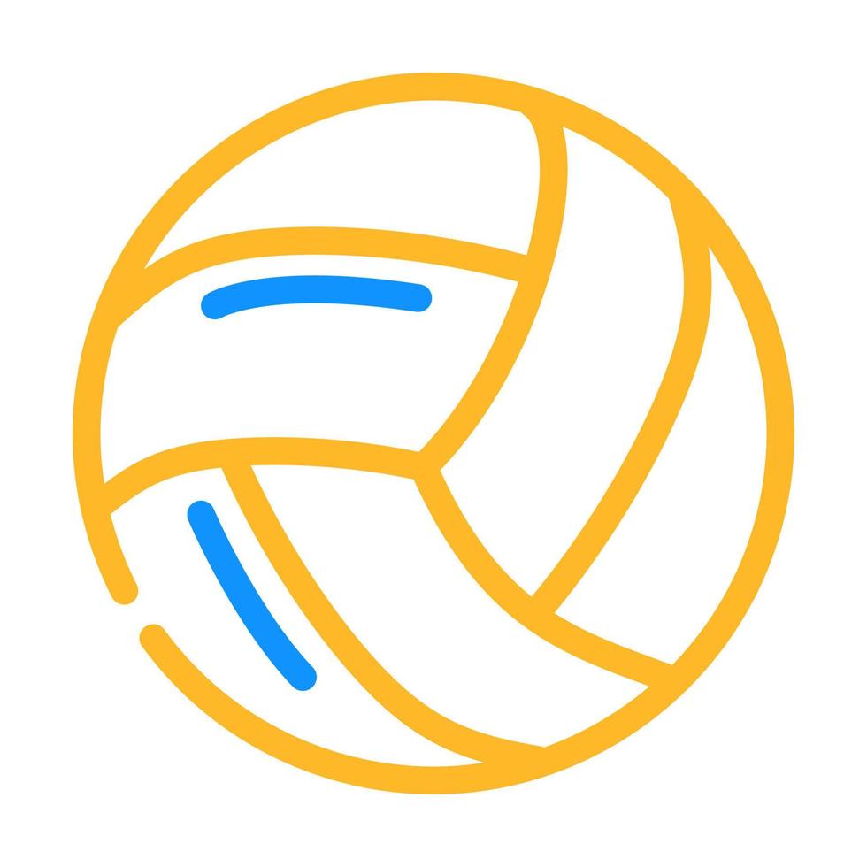 volleyball sport game ball color icon vector illustration