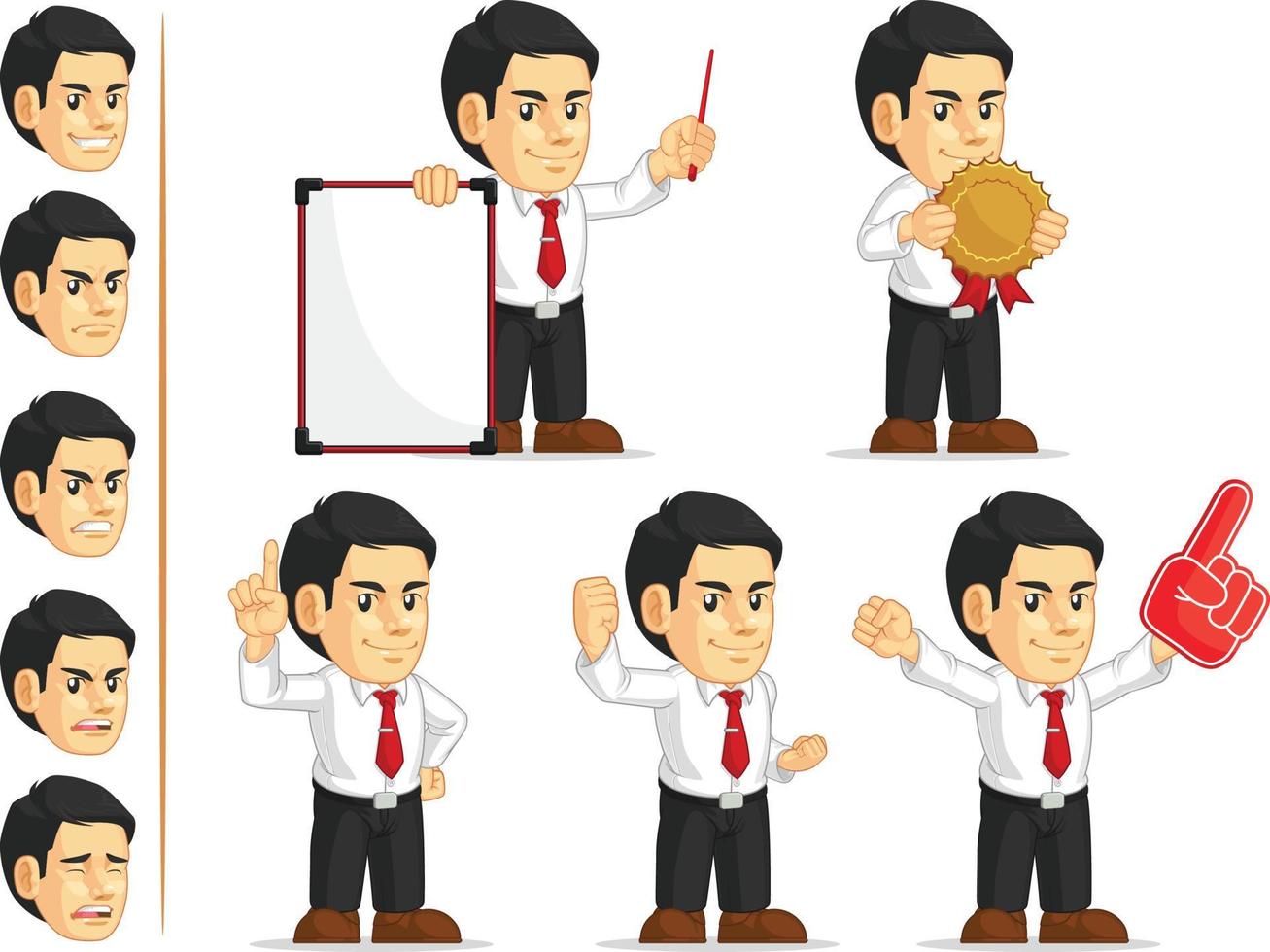 Office Worker Customizable Mascot 3 vector