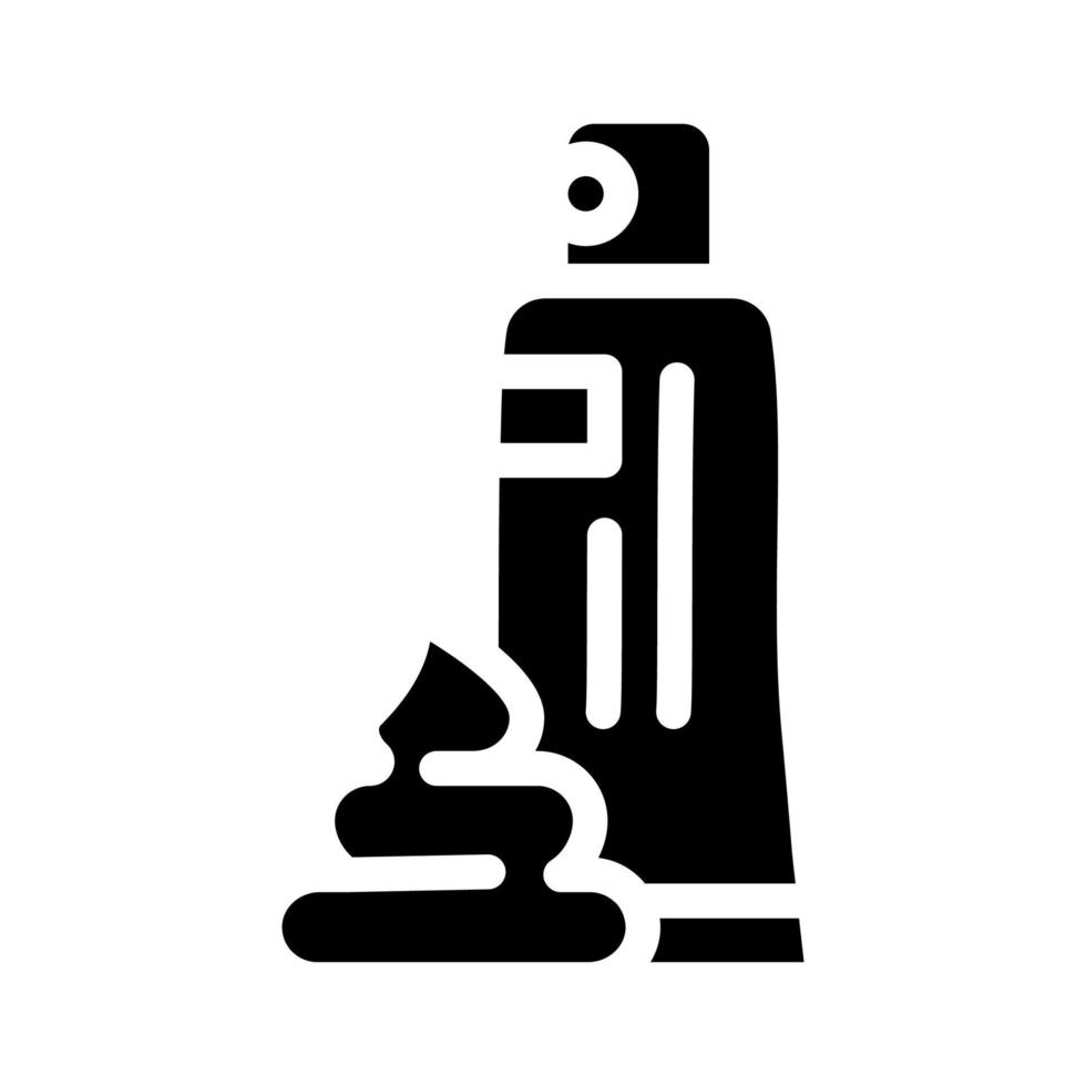 shaving foam allergen glyph icon vector illustration
