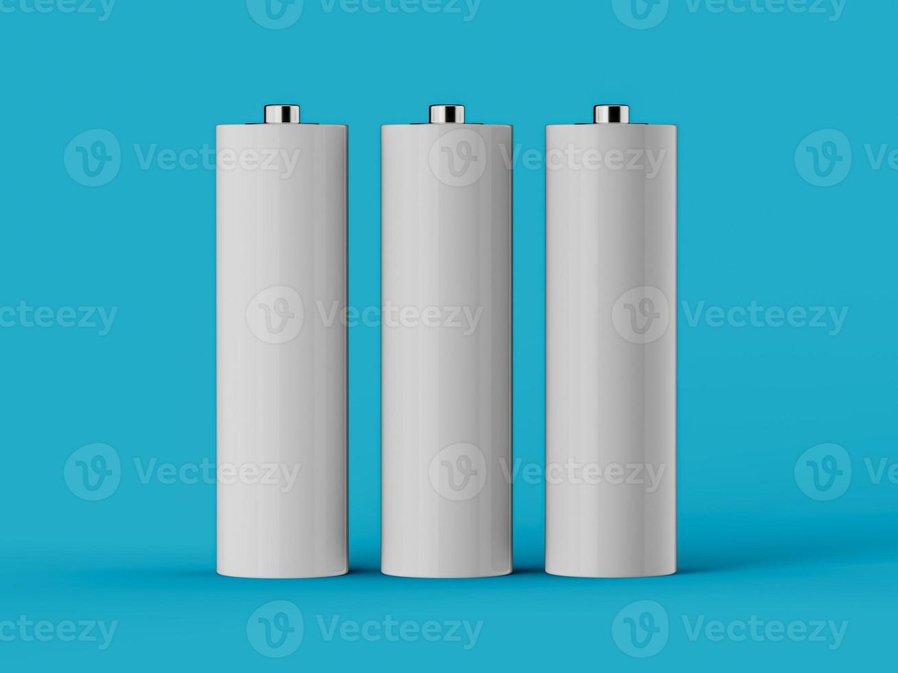 AA Size battery isolated on white background blank rechargeable battery aa or aaa size 3d illustration photo