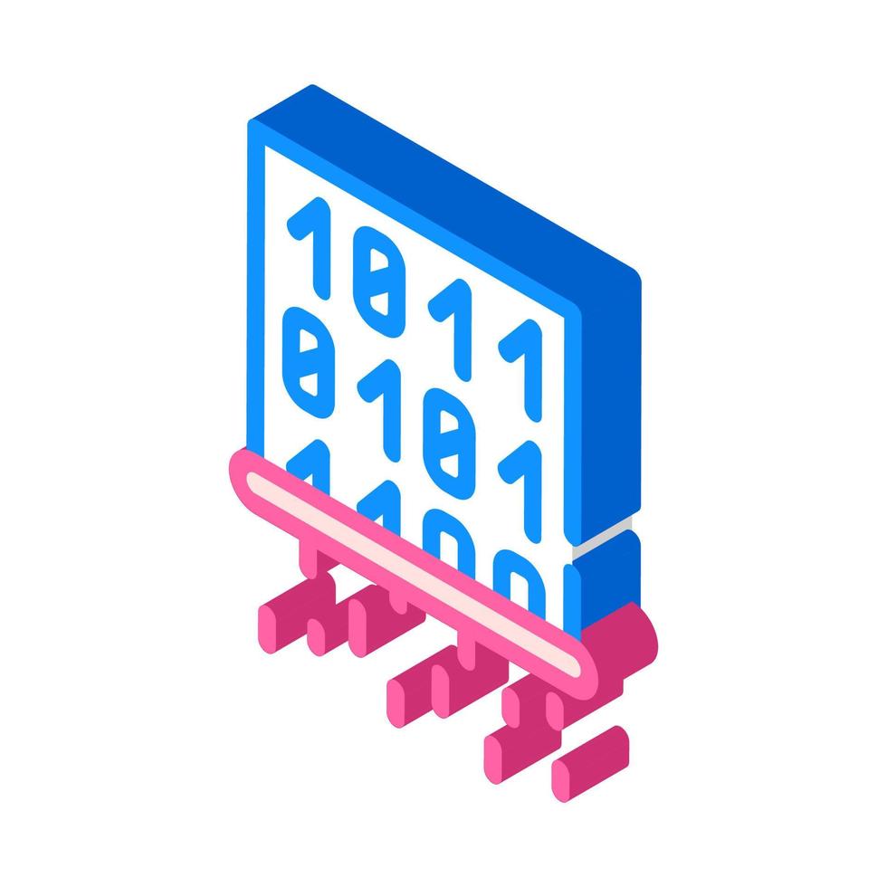 signo de ilustración de vector de icono isométrico de eliminación de datos