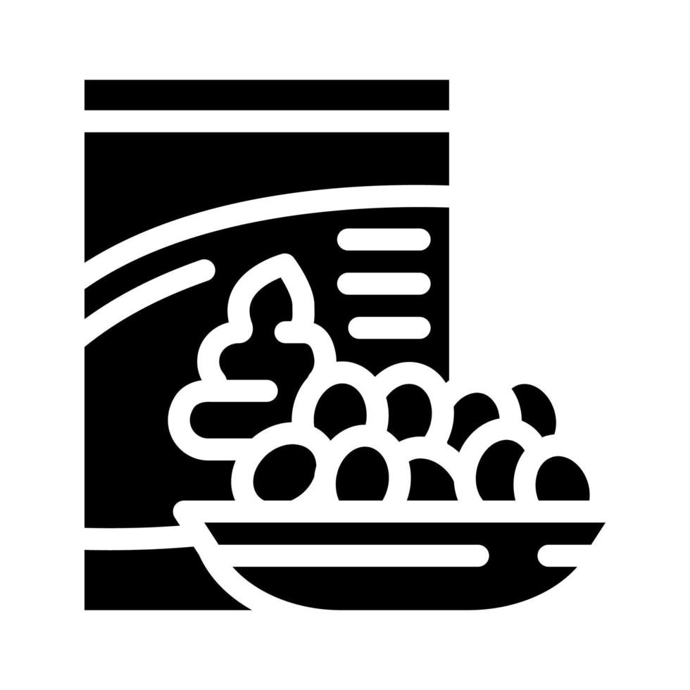 frutos secos wasabi glifo icono vector ilustración