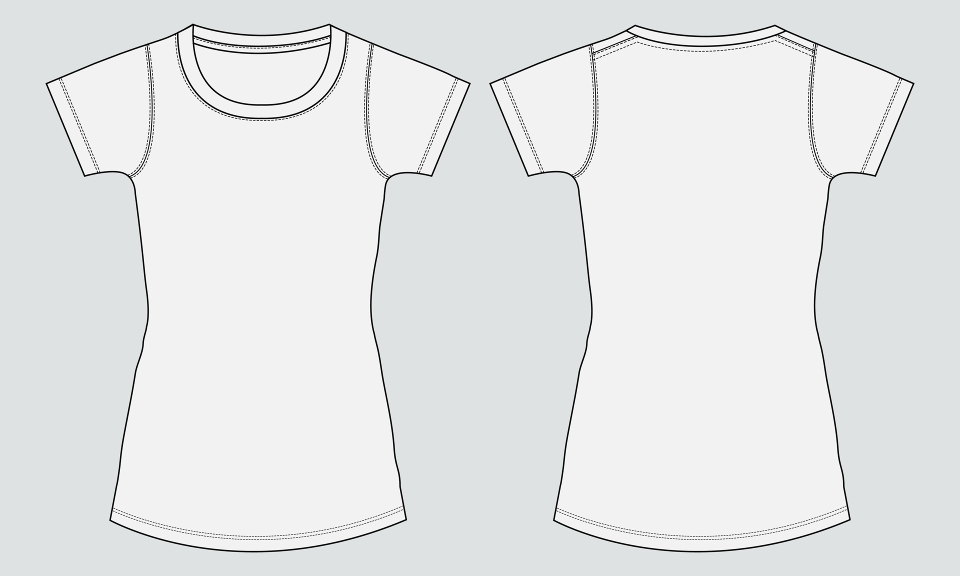 Vector Cropped Top Fashion Cad Women V Neck T Shirt With Knot Technical  Drawing Template Sketch Flat Stock Illustration  Download Image Now   iStock