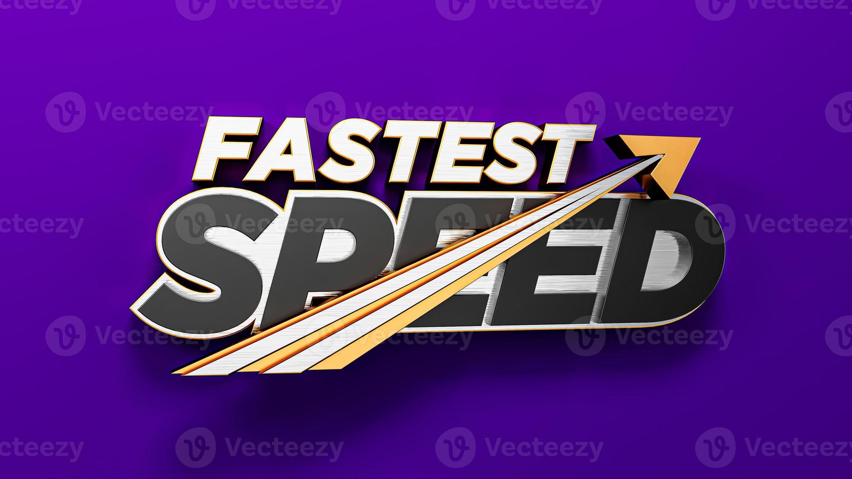 Fastest Speed Logo Typography 3d letters 3d illustration photo