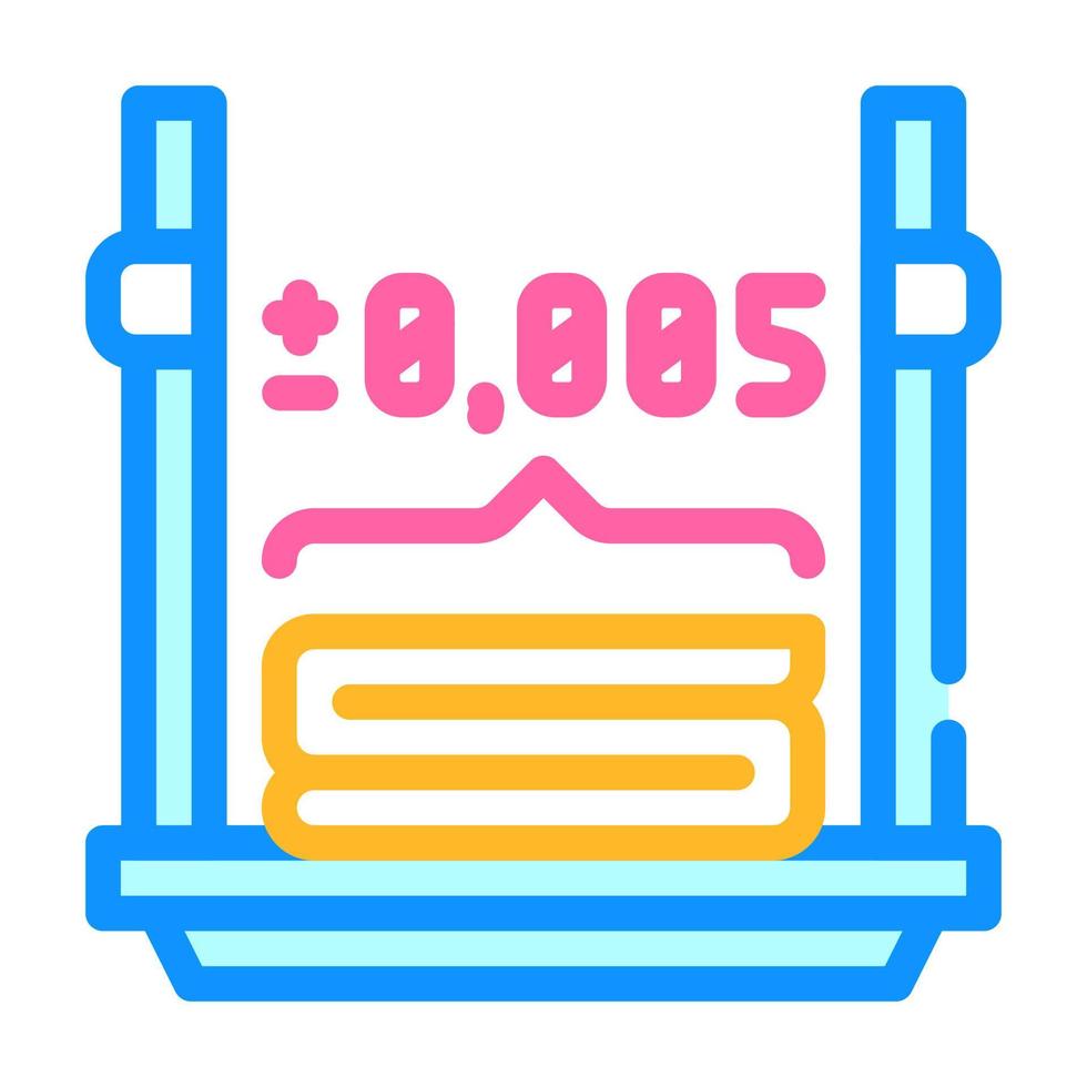 accuracy of 3d printing color icon vector illustration