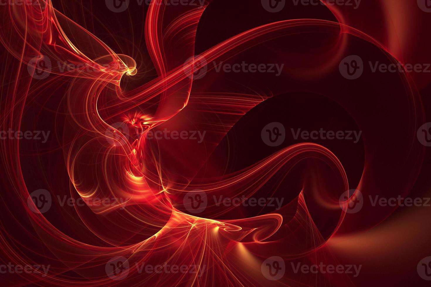 diseño de fondo de efectos de luz rojo y naranja brillante abstracto ilustración 3d para aterrizaje, póster web, volante, tarjeta y presentación foto