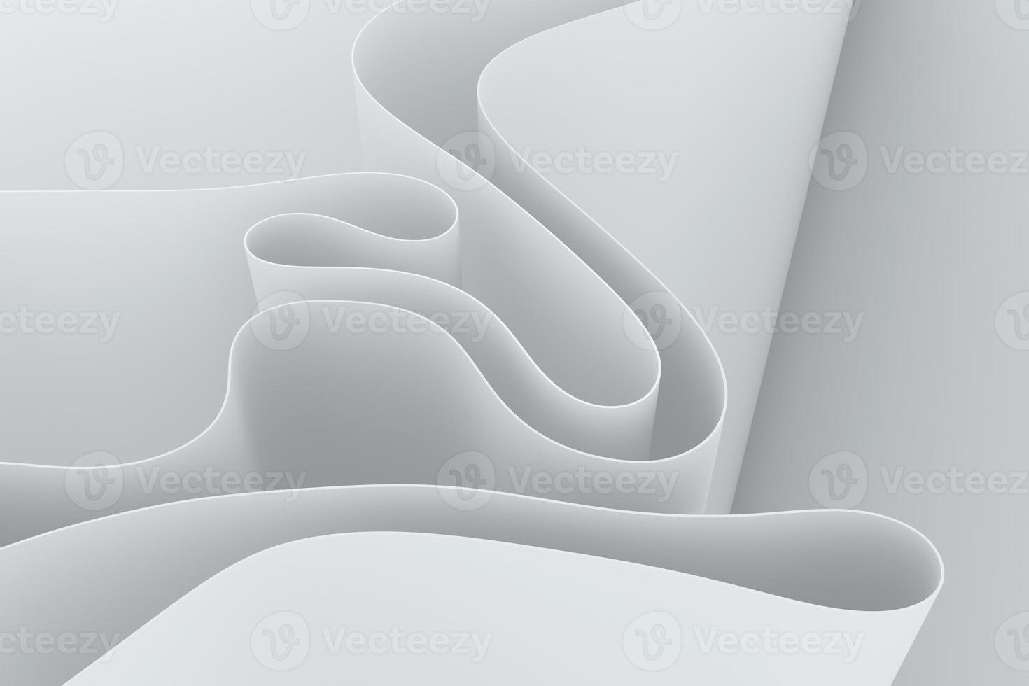 Trendy stylish cambered 3d illustration. Dynamic twisted wave background photo