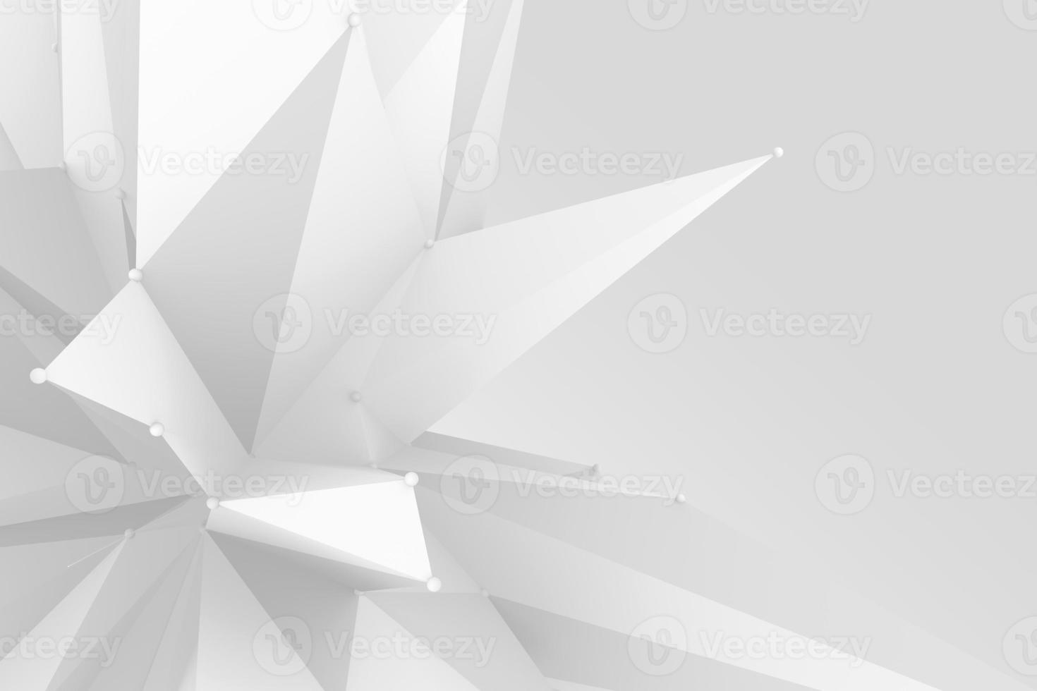 Futuristic generative art. Minimalist 3d illustration with geometry structure. White wallpaper for advertising, flyer, and presentation photo