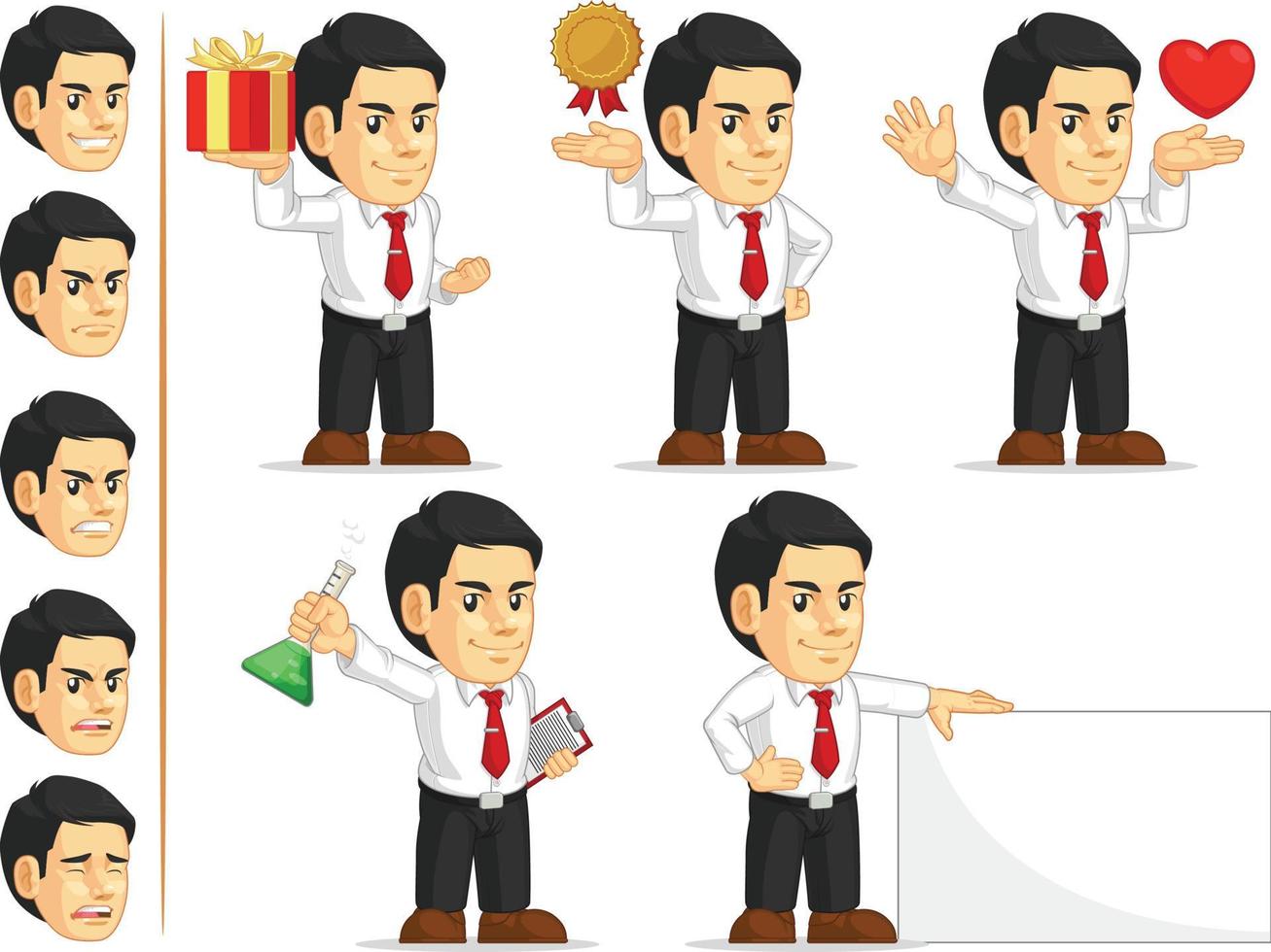 Office Worker Customizable Mascot 4 vector