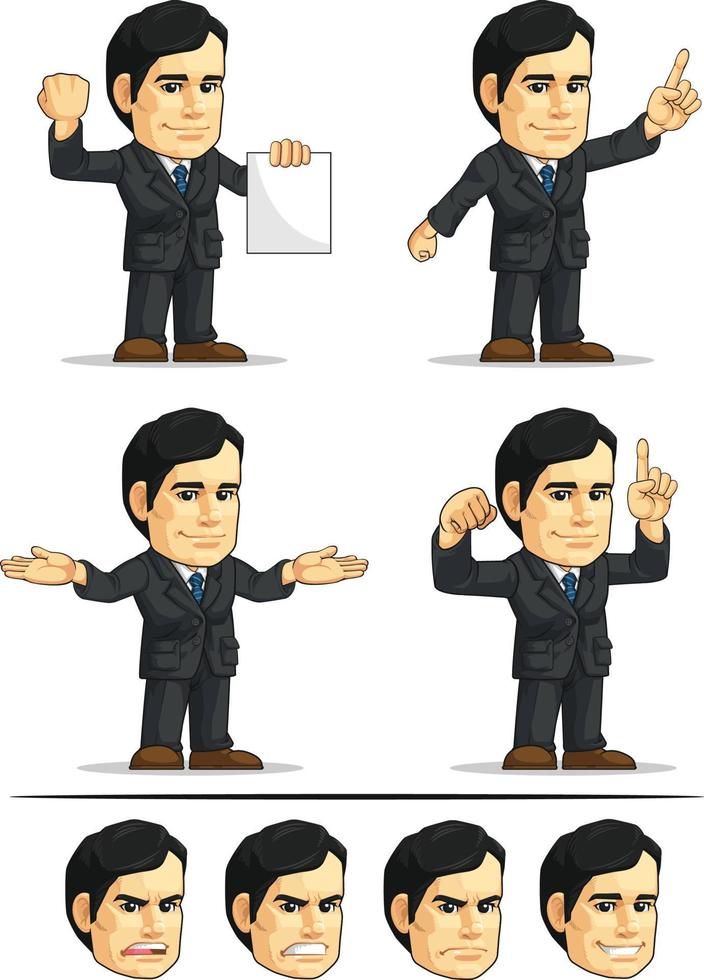 Businessman or Company Executive Customizable Mascot 7 vector