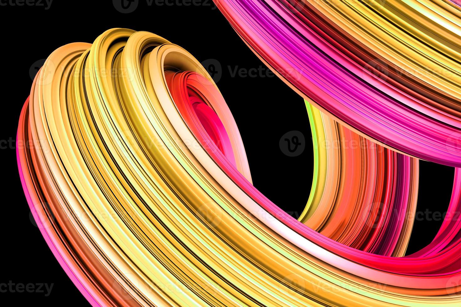 Modern abstract background with twisted blue flow liquid shape 3d illustration photo