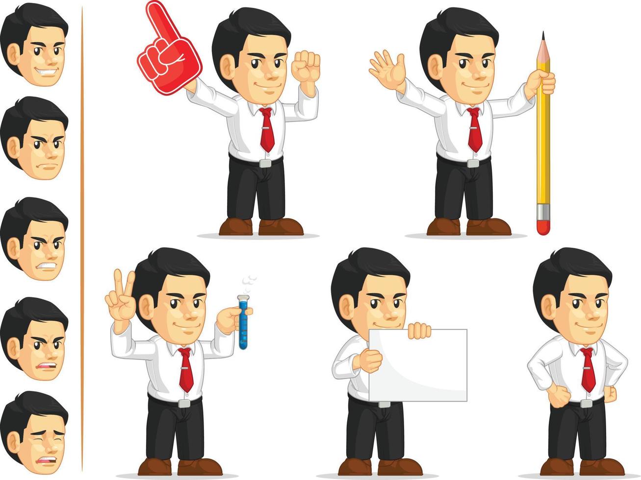 Office Worker Customizable Mascot 6 vector