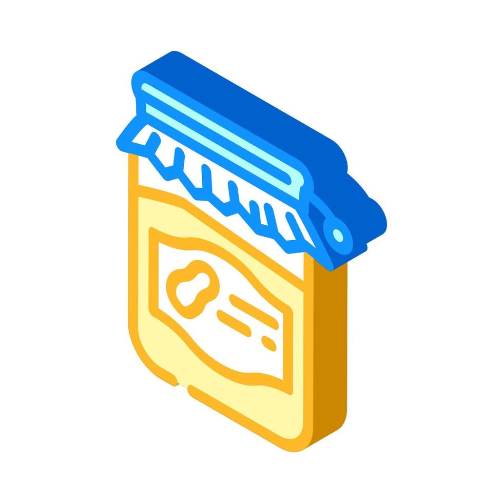 homemade peanut butter isometric icon vector illustration