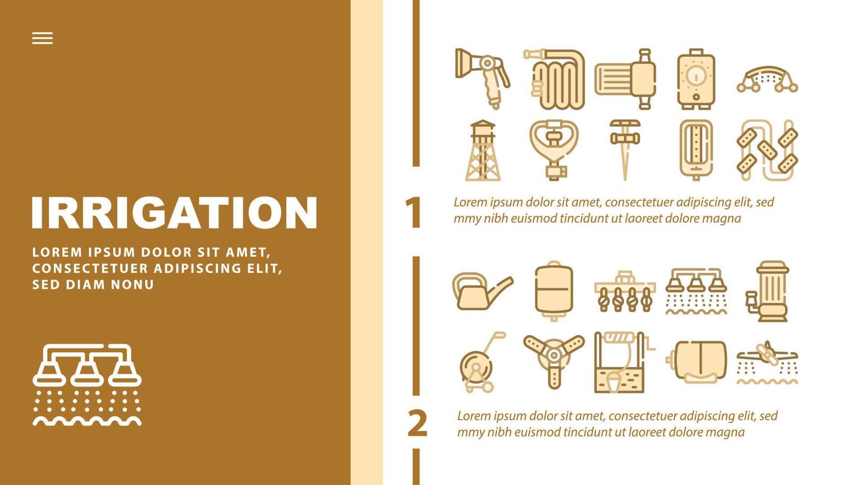 Irrigation System Landing Header Vector