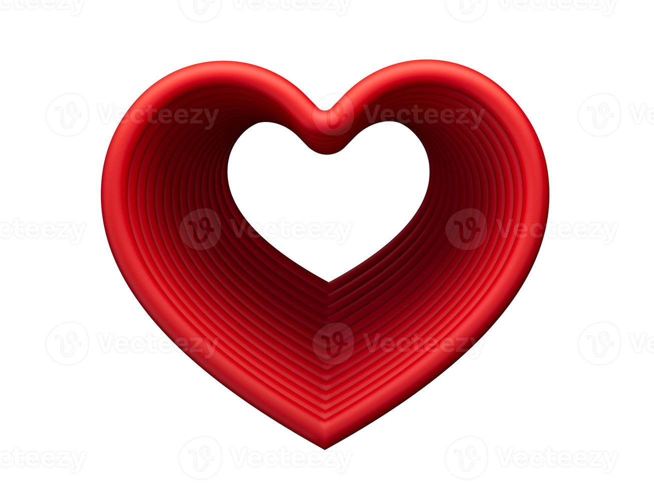 Heart linear icon Hearts Abstract 3d illustration photo