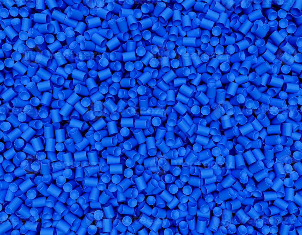 PVC Plastic granules Background Polymer Blue plastic beads resin polymer pallet plastic resin 3d illustration photo
