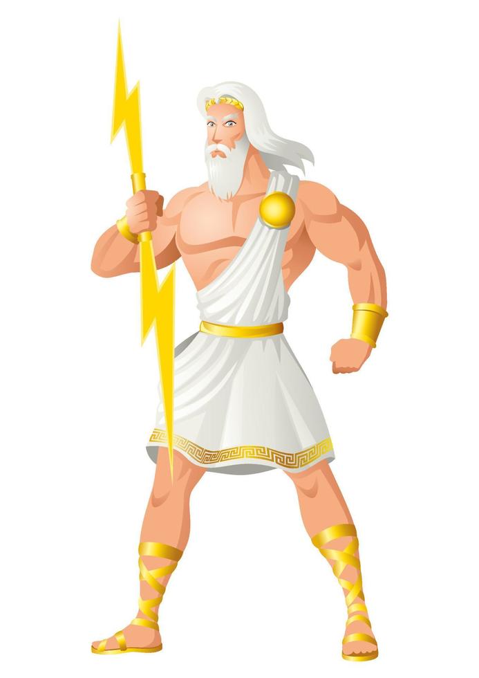 zeus el padre de los dioses y los hombres vector