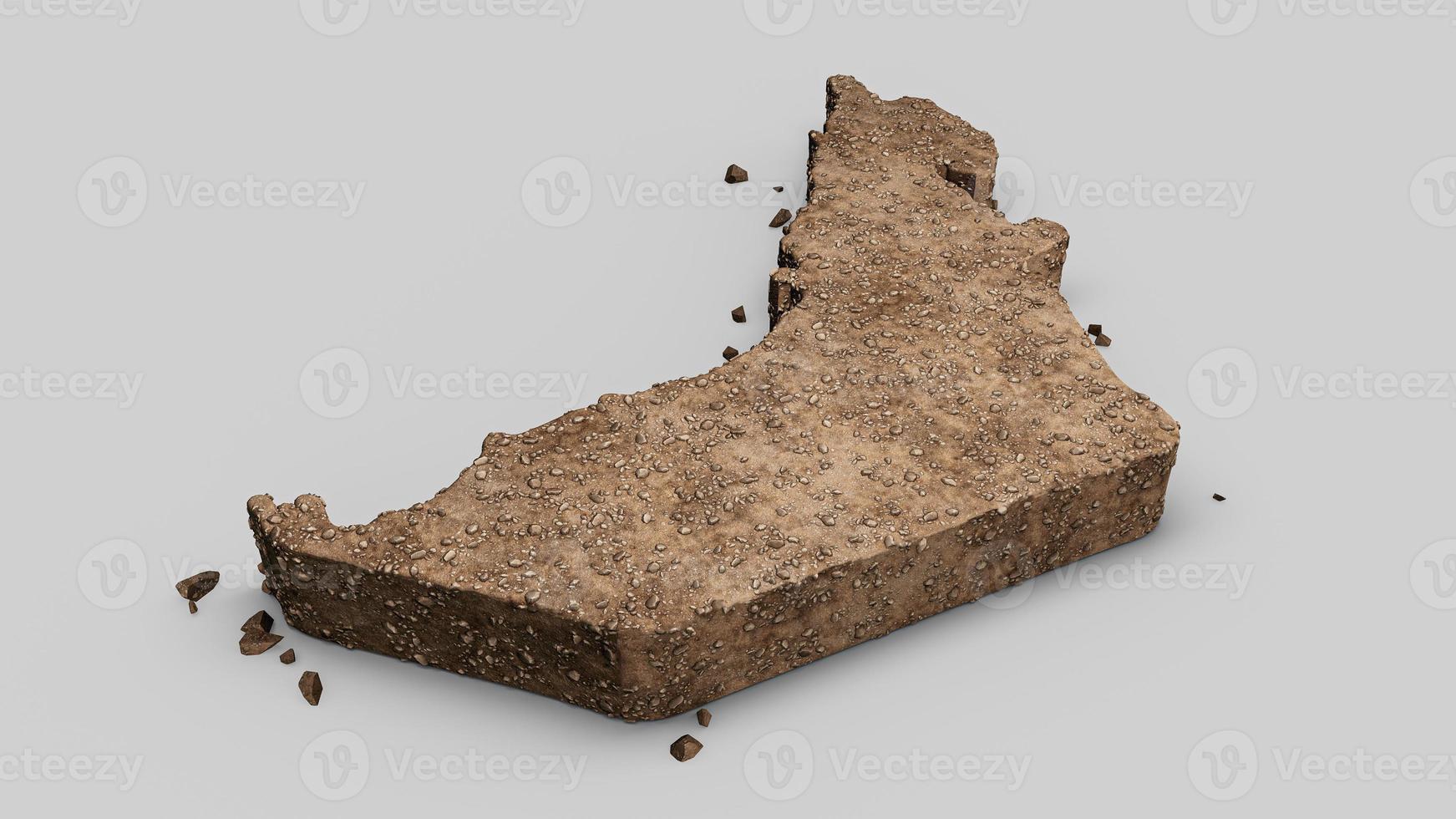 Dubai UAE Map ground texture 3d illustration photo
