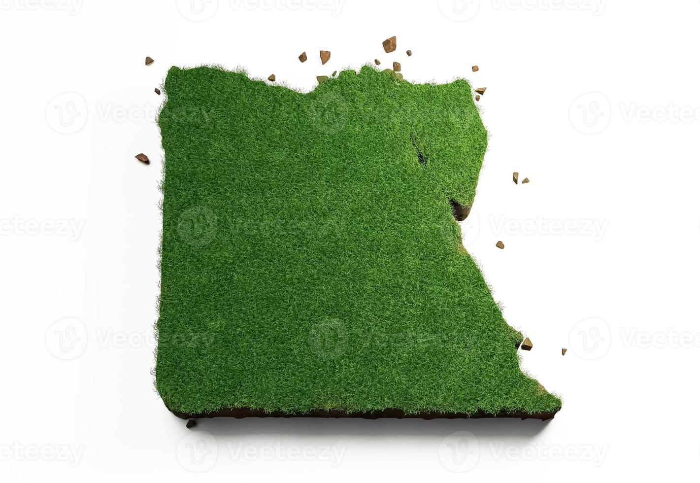 egipto país hierba y suelo textura mapa 3d ilustración foto