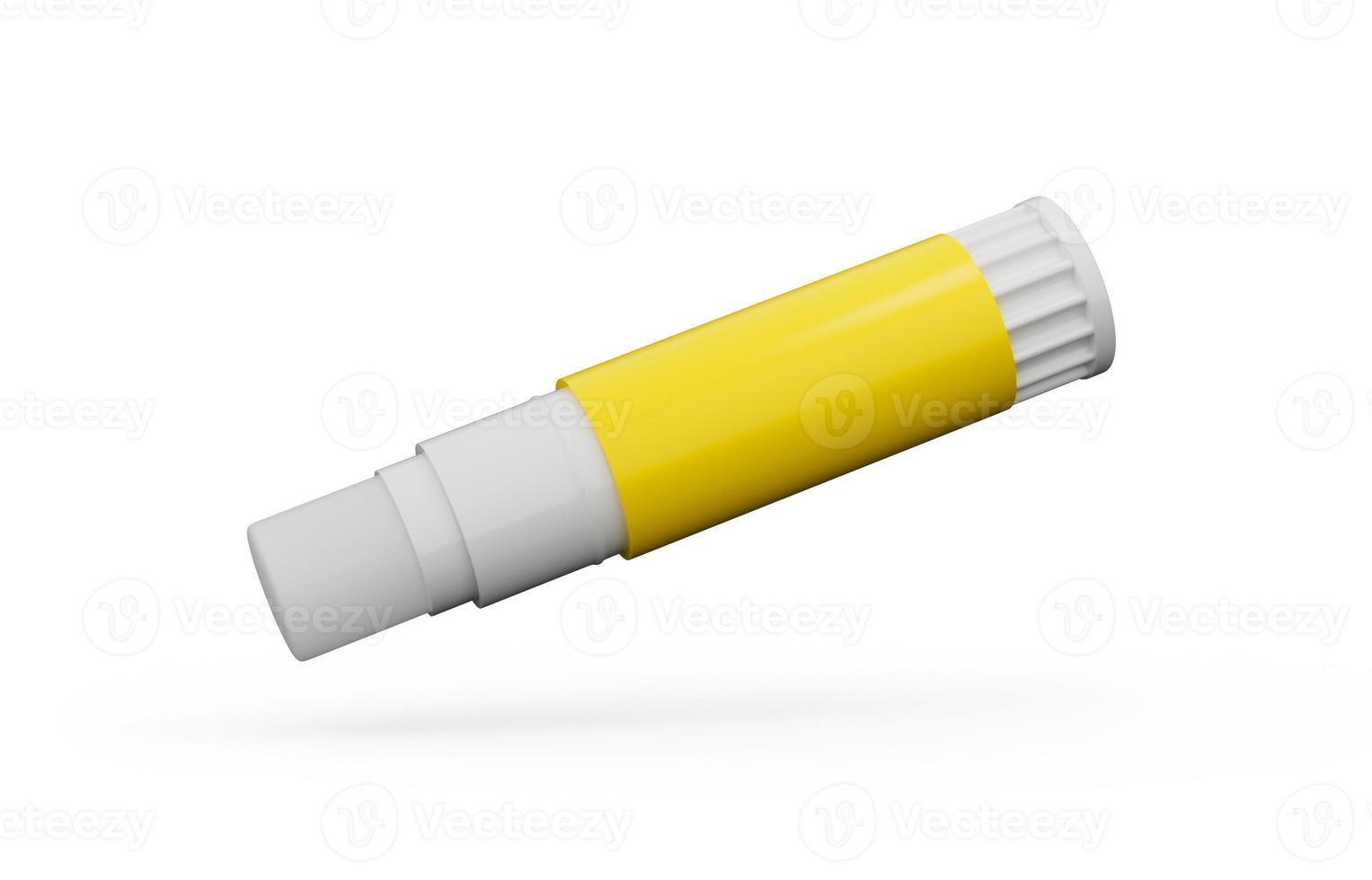 Glue stick in the air isolated on white background 3d illustration photo