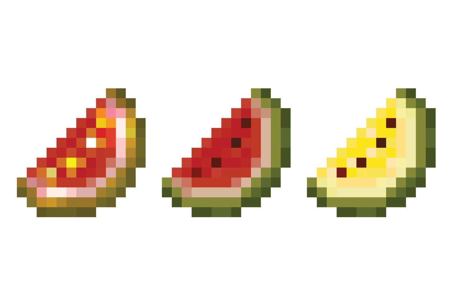 Games Concept, Resizable Vector, Pixel art, Melons vector