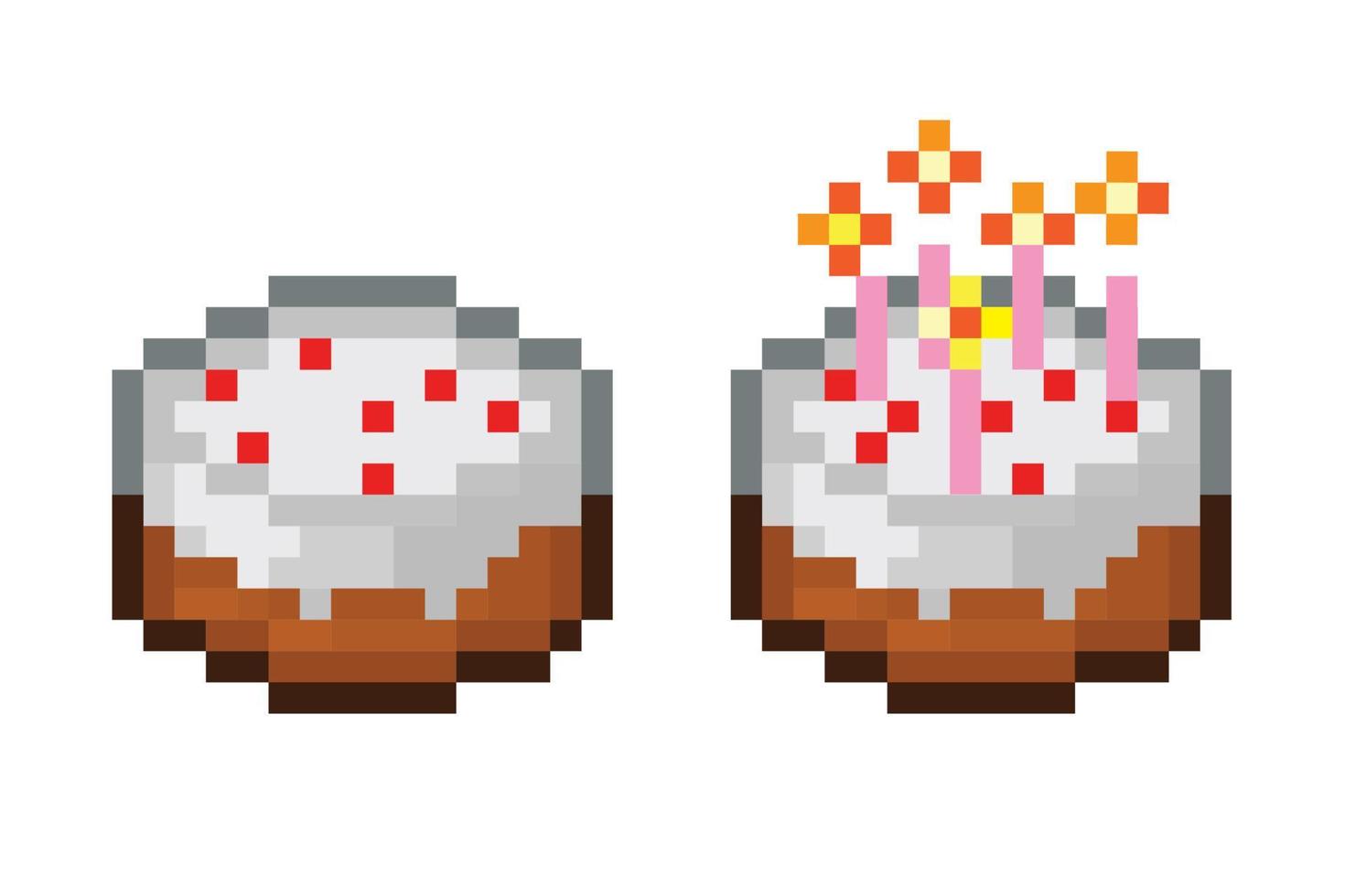 Games Concept, Resizable Vector, Pixel art, Cakes vector