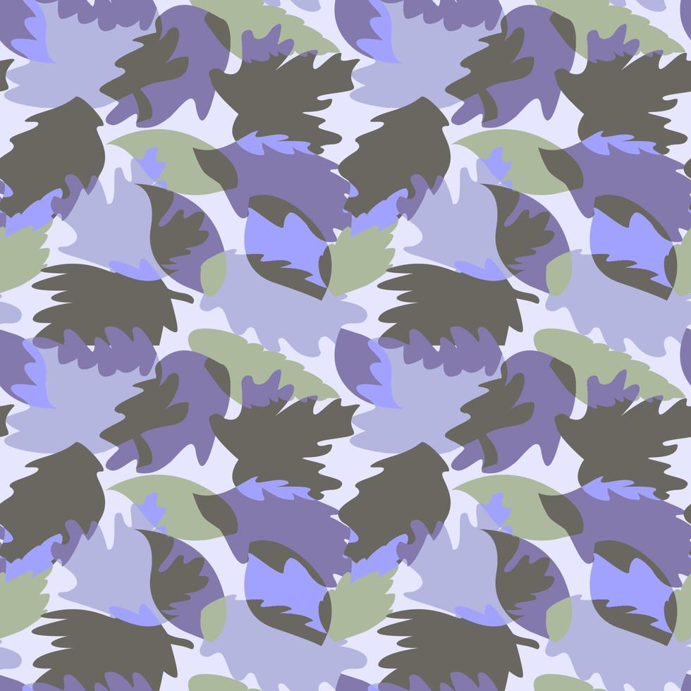 Abstract leaves seamless all over pattern vector