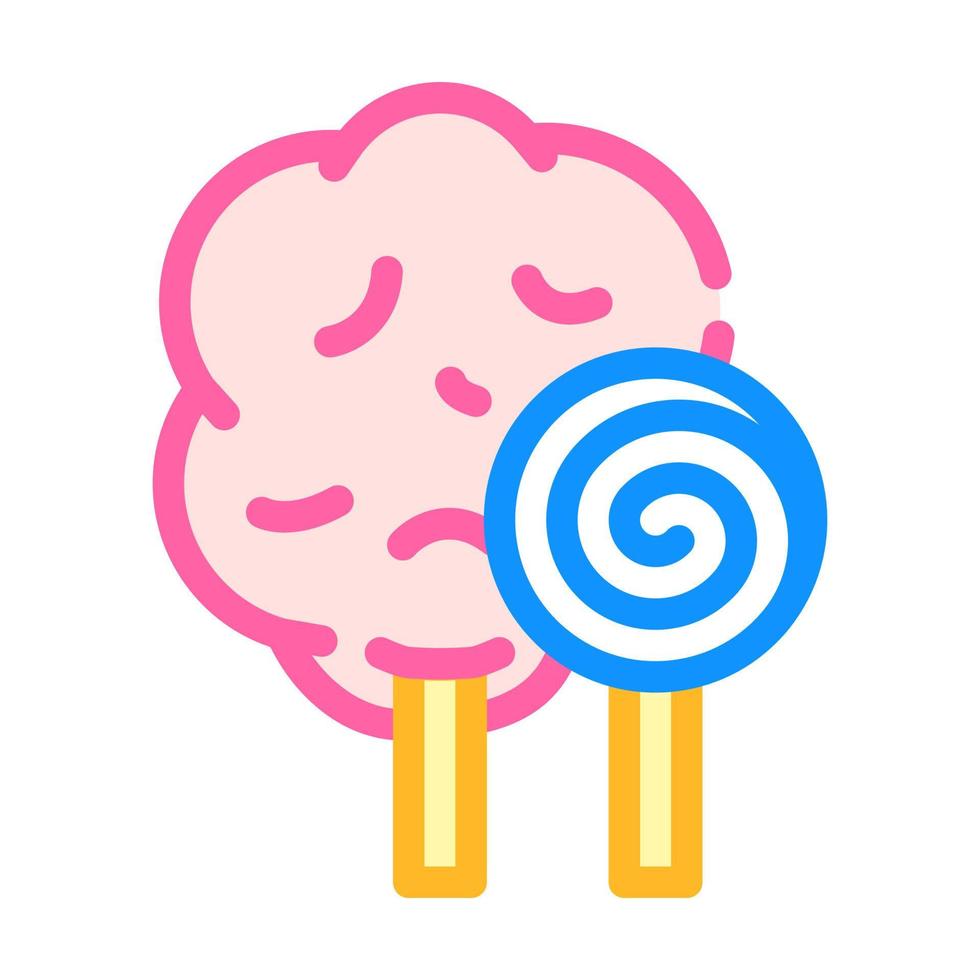 cotton candy color icon vector illustration flat