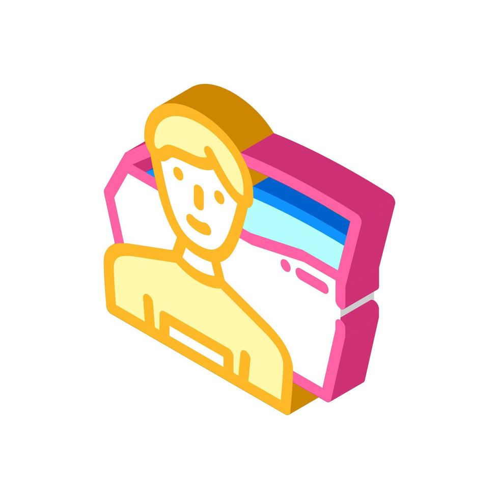 locksmith repairman isometric icon vector illustration