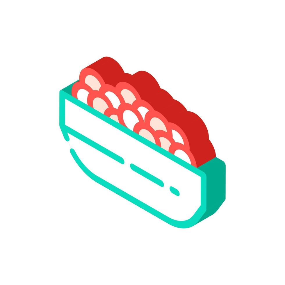 caviar fish isometric icon vector illustration