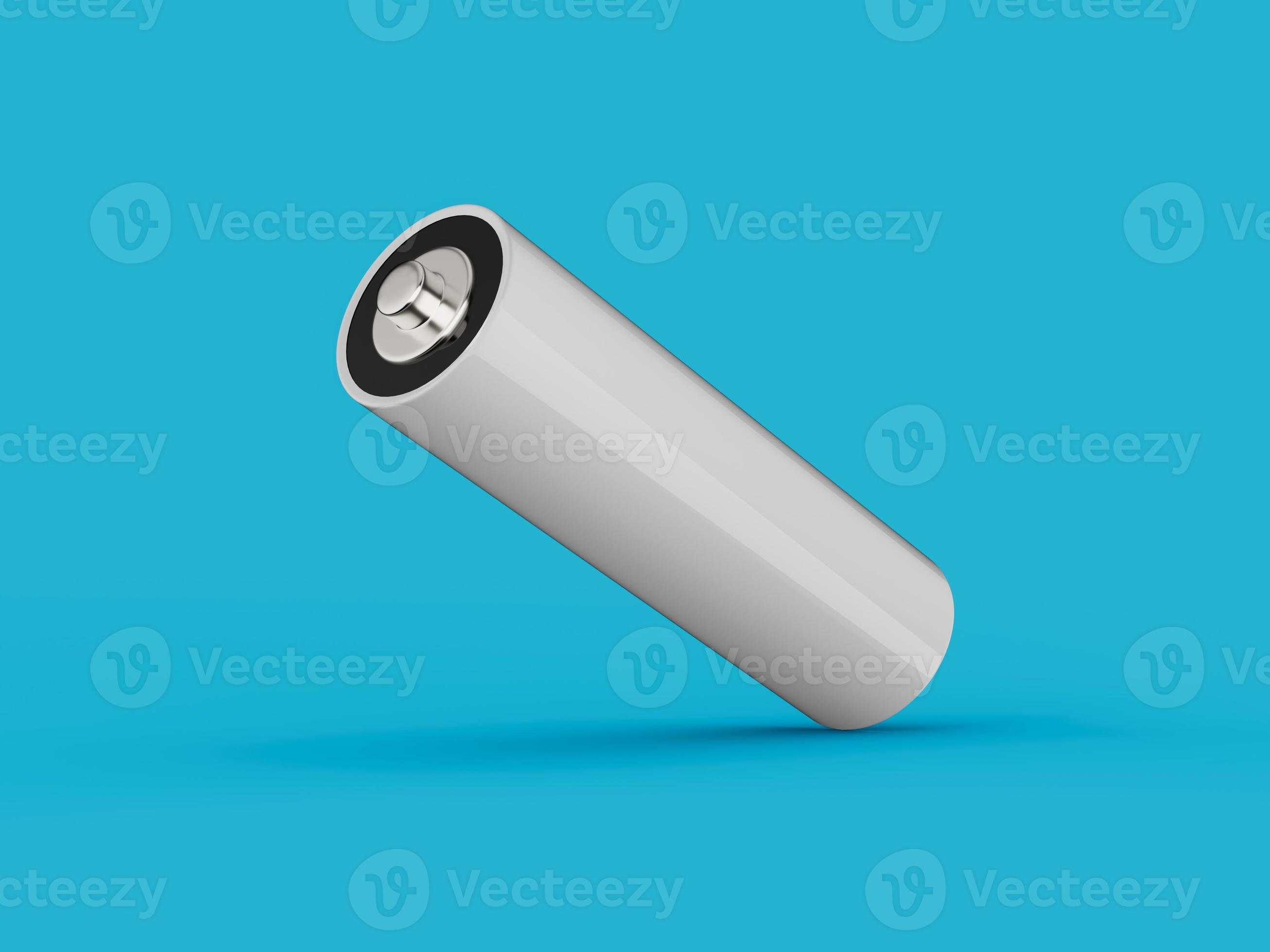 AA Size battery isolated on white background blank rechargeable battery