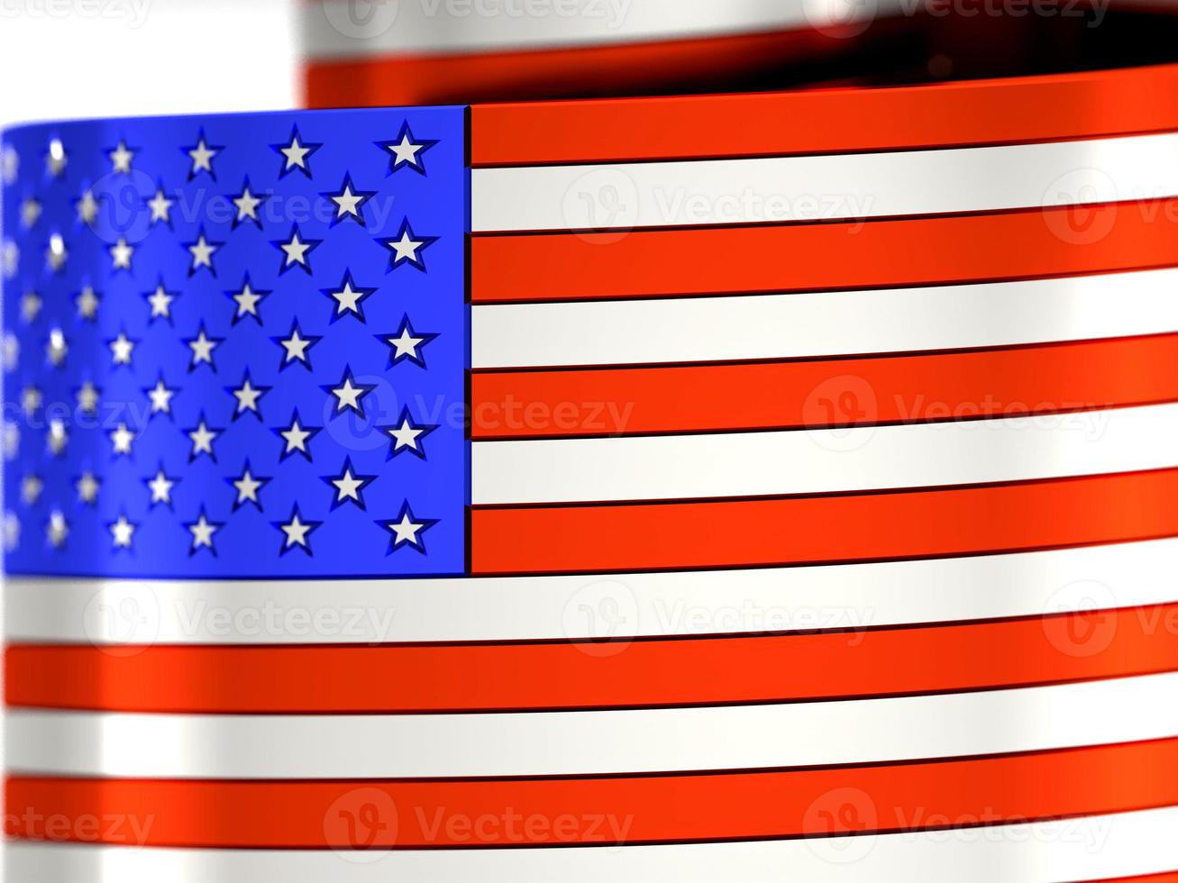waving us america states flag 4th july independence day in 3d render photo