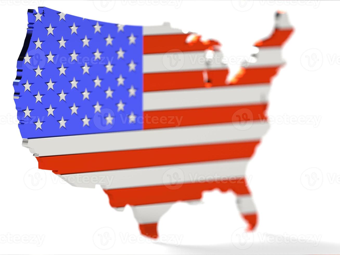 waving us america states flag 4th july independence day in 3d render photo