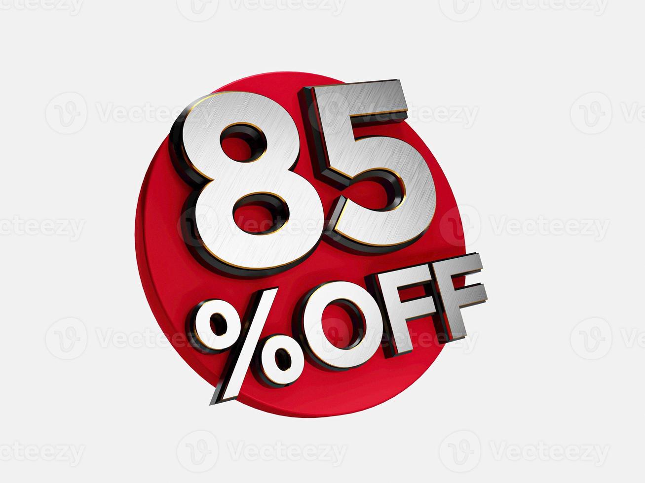 85 Percent off 3d Sign on White Special Offer 85 Discount Tag flasher, Sale Up to eighty five Percent, big Sale, Offer Label, Sticker, Banner, Icon 3d illustration photo