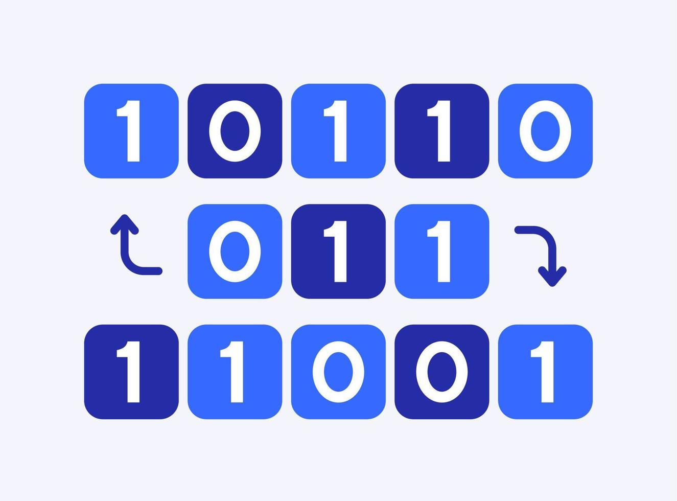 Binary Stack Hierarchy Computer Database Flow for Programming Topic or Graphic Element vector