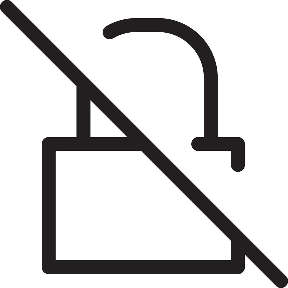 No Lock icon Design vector