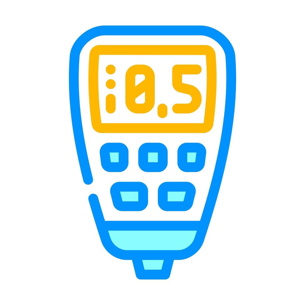 thickness gauge device color icon vector illustration