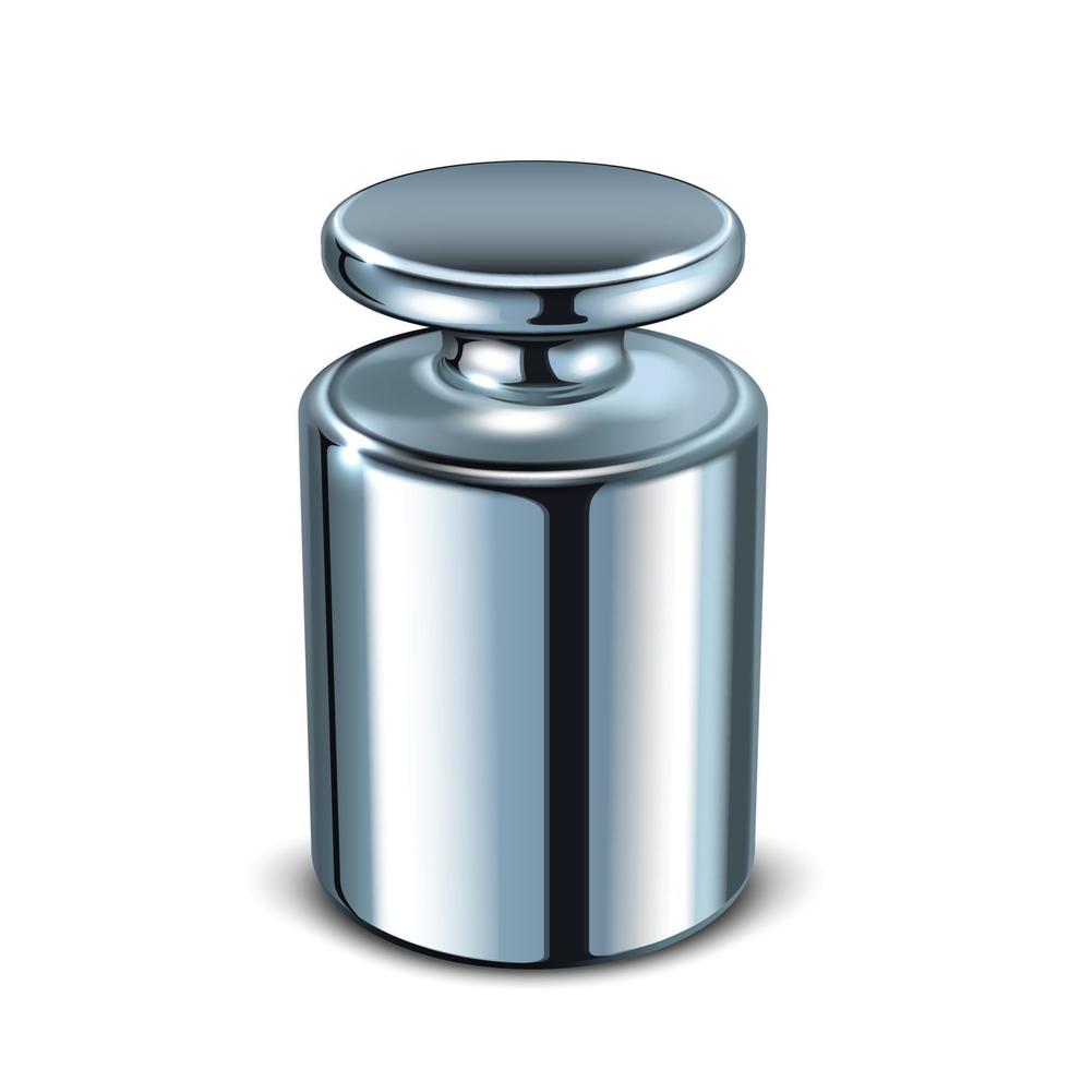 Calibration Weight Measure Metallic Tool Vector Illustration