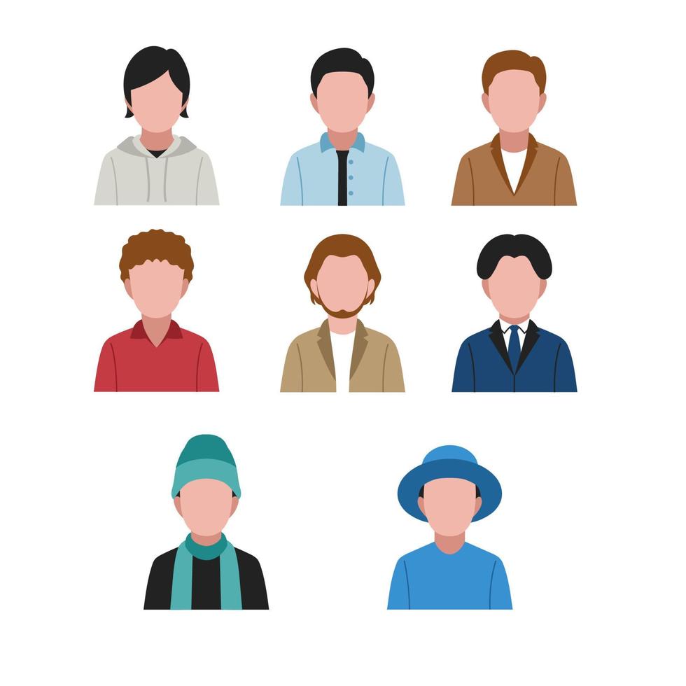 Set of Male Avatar vector