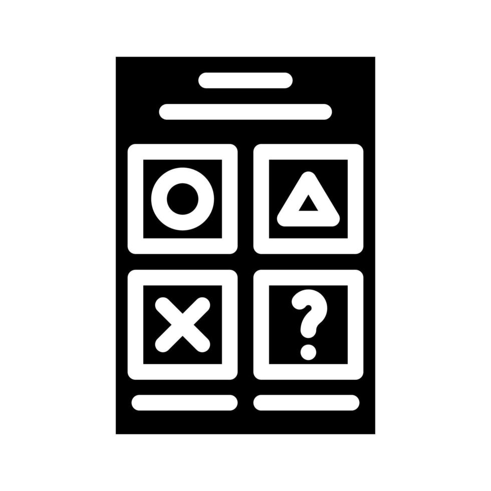 testing for self study glyph icon vector illustration