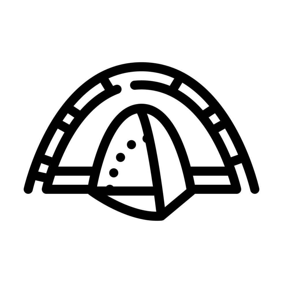 carpa para ilustración de vector de icono de línea de aventura