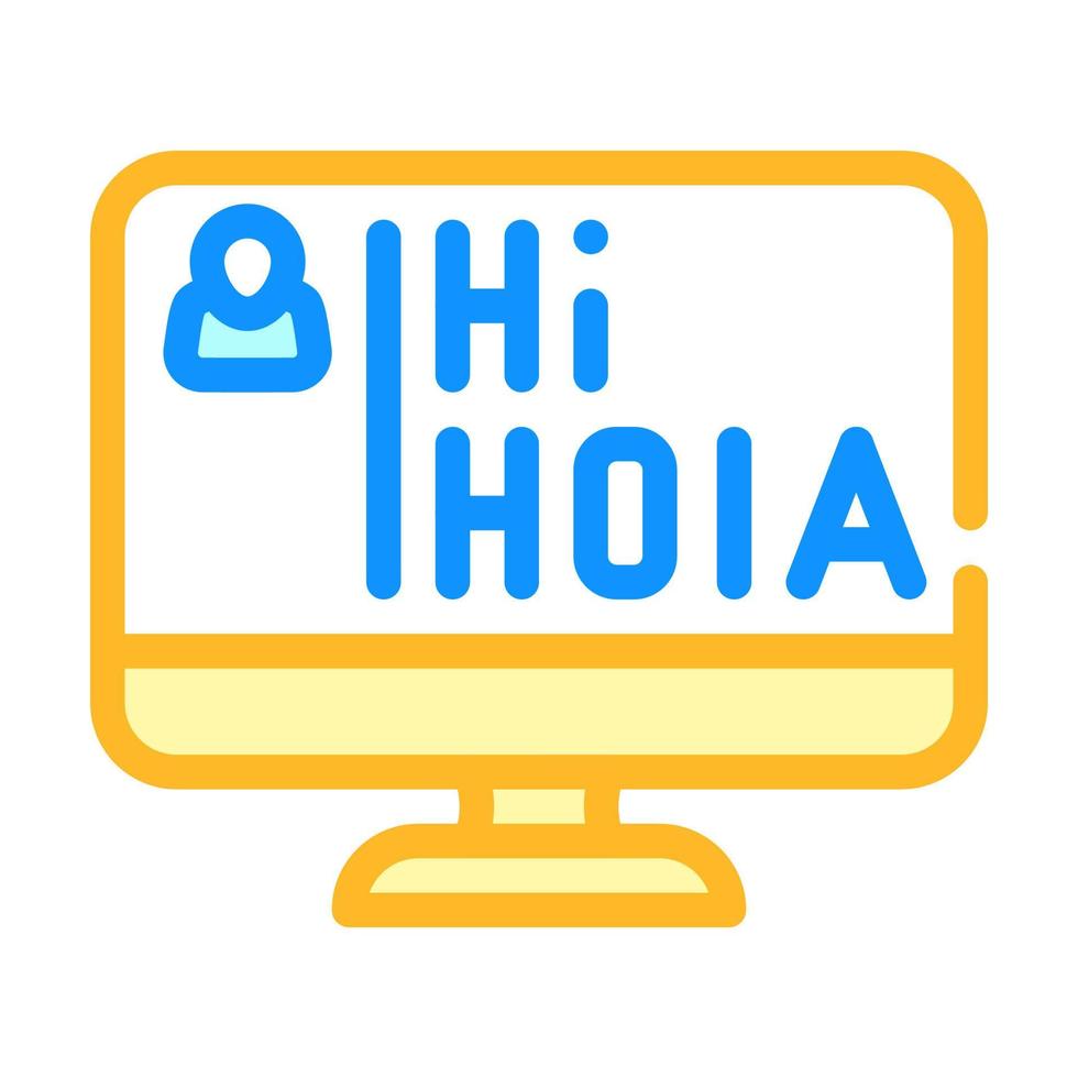 learning languages color icon vector illustration color