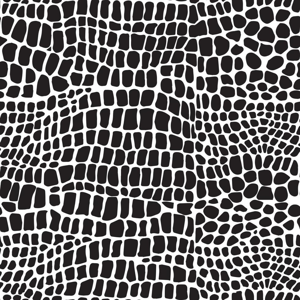 Crocodile skin effect seamless vector illustration pattern isolated on white background