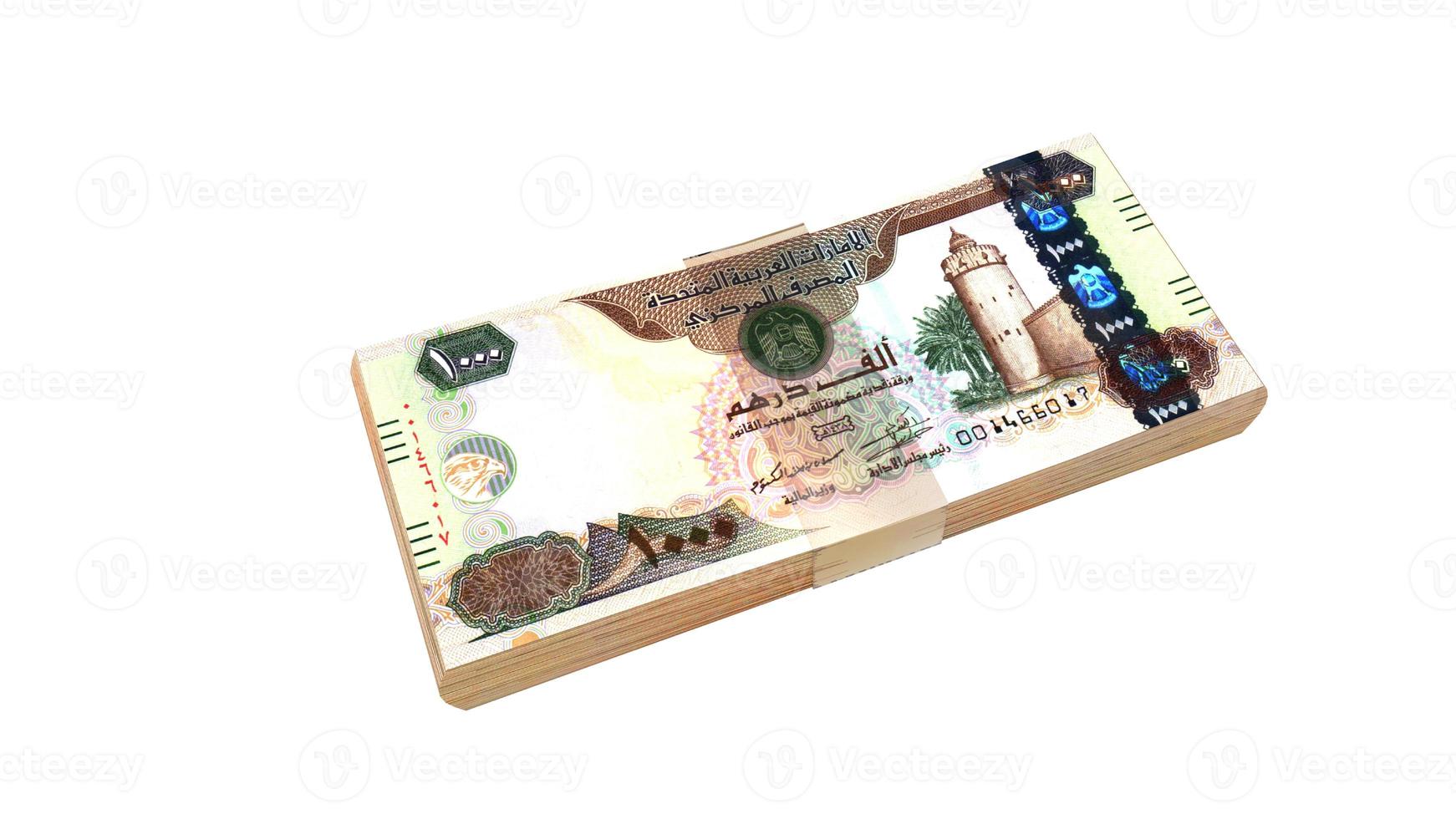 United Arab Emirates dirham currency 3d render photo