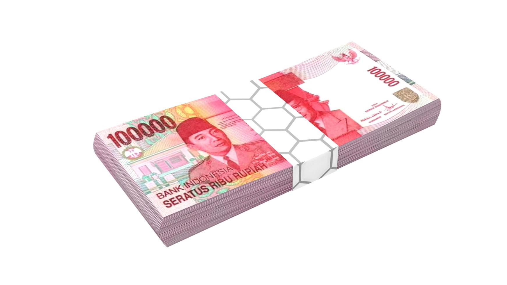 Indonesian rupiah currency 3d rendering photo
