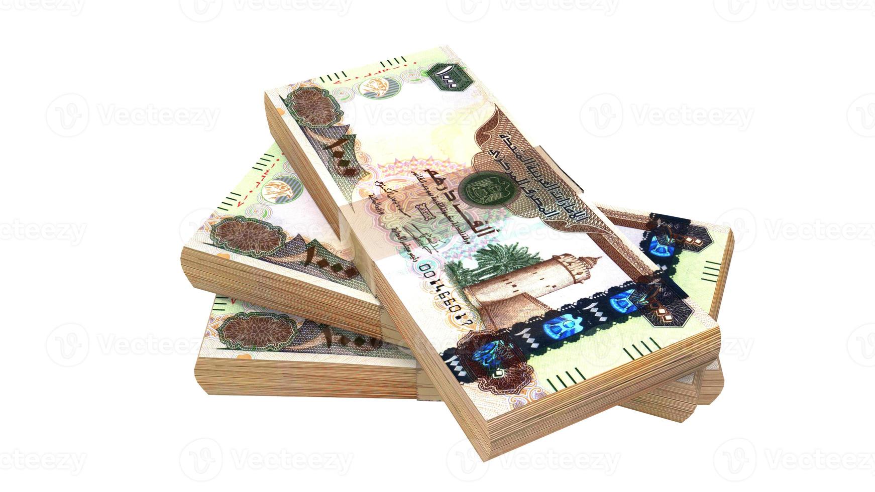 United Arab Emirates dirham currency 3d render photo